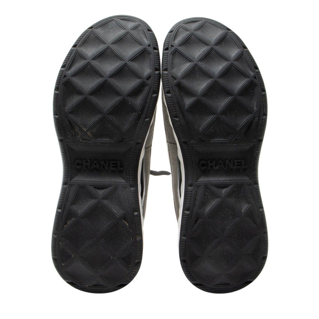Chanel Suede Mesh CC Cap Toe Sneakers - Size 7.5 / 37.5