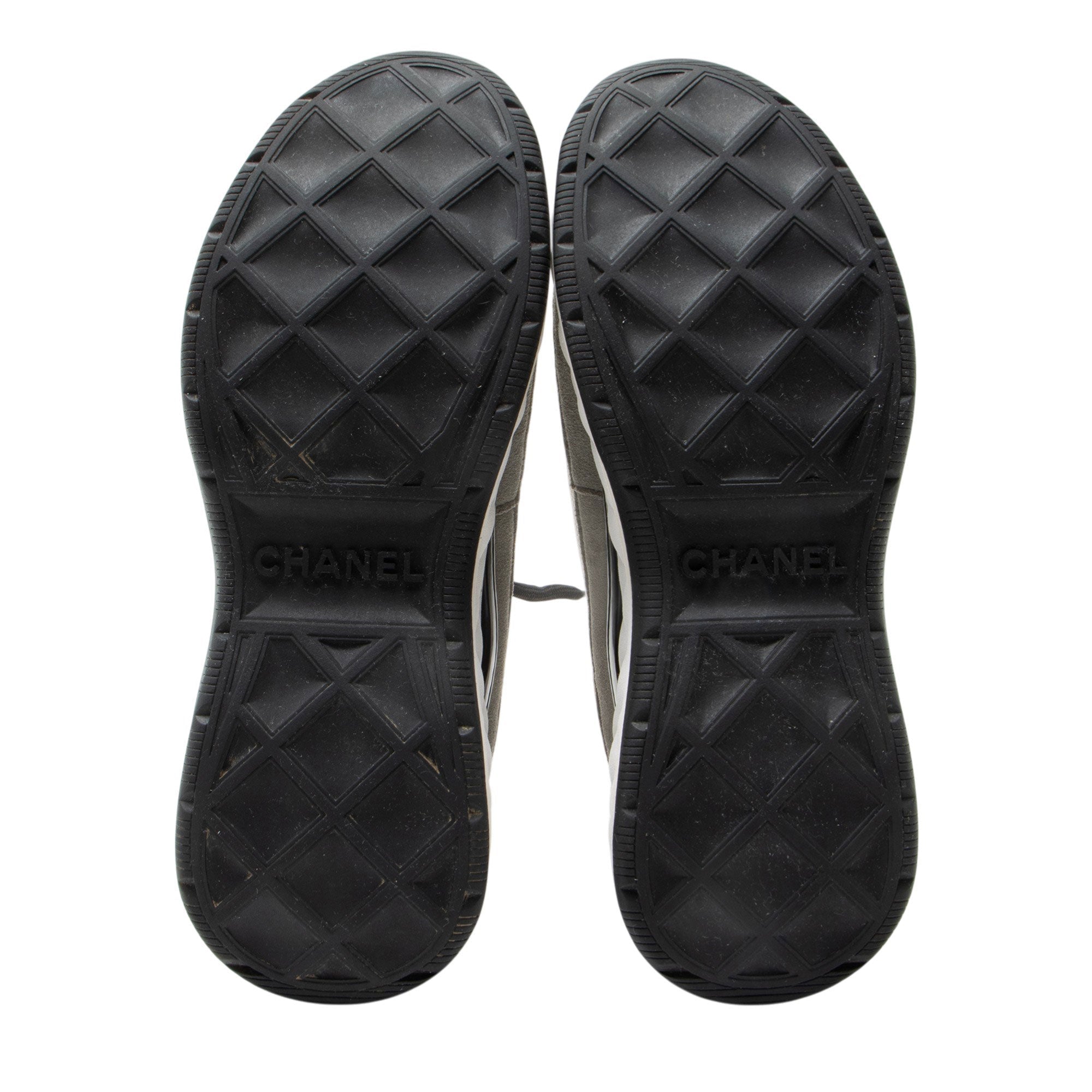 Chanel Suede Mesh CC Cap Toe Sneakers - Size 7.5 / 37.5