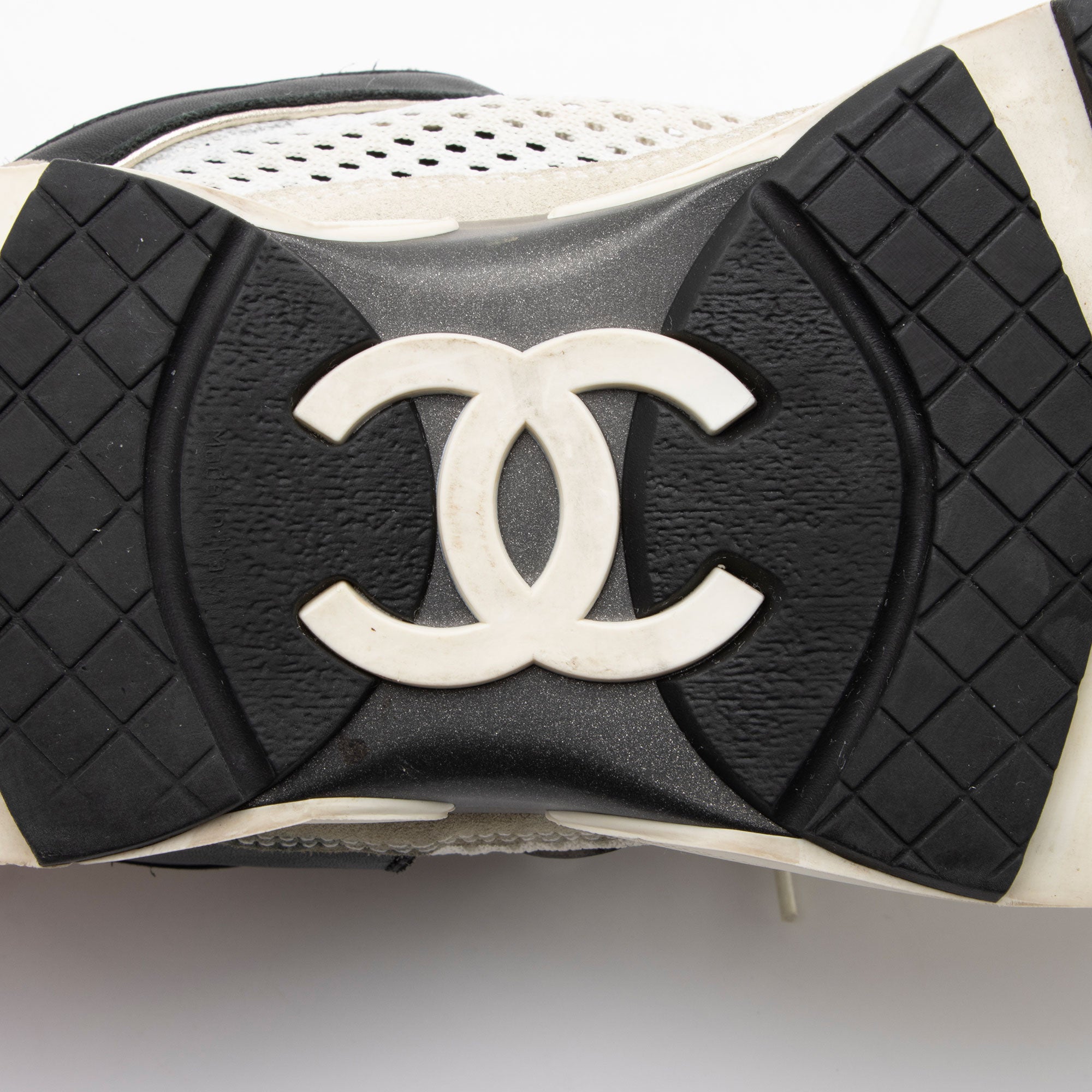 Chanel Suede Mesh CC Sneakers - Size 9 / 39