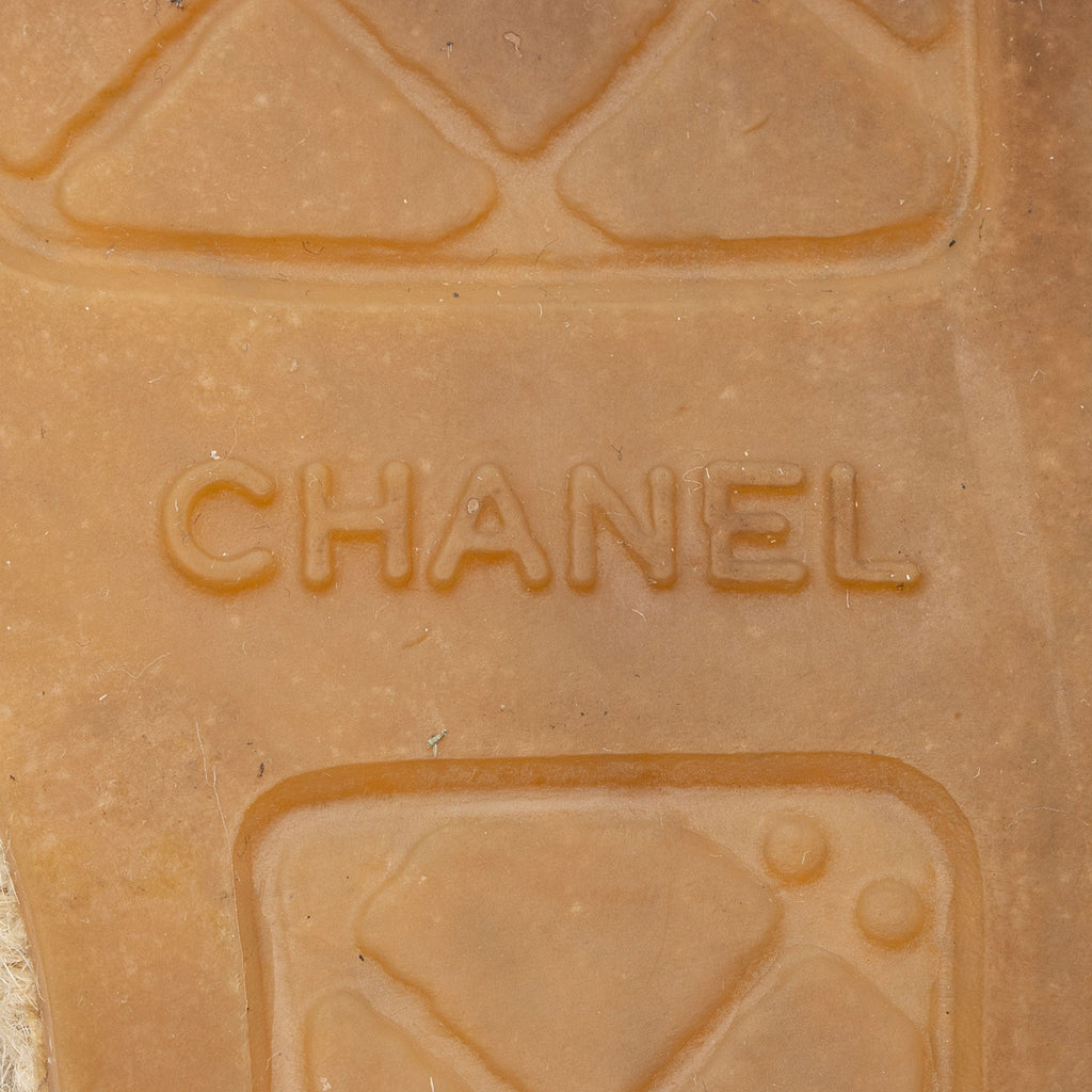 Chanel Suede Pearl CC Espadrilles - Size 8 / 38
