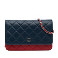 Chanel Tricolor CC Wallet on Chain (SHG-eSS2py)