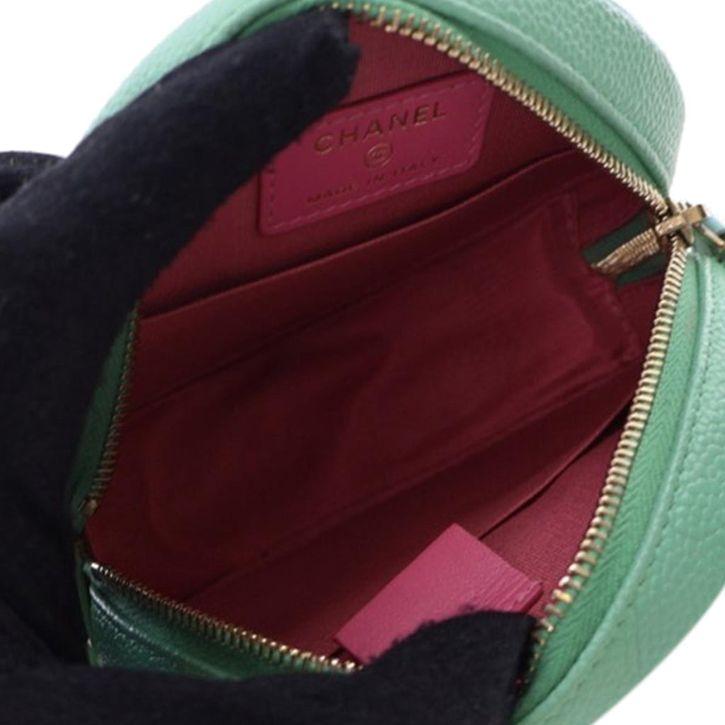 Chanel Tricolor Caviar CC Filigree Round Crossbody