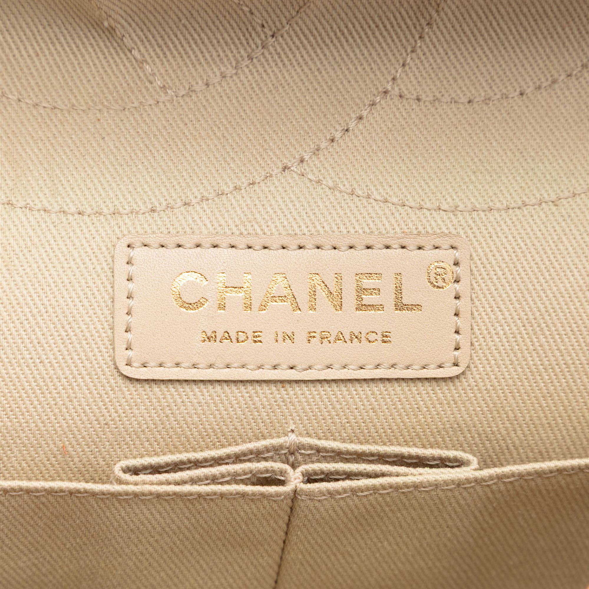 Chanel Tricolor Quilted Denim Reissue 2.55 Double Flap 227