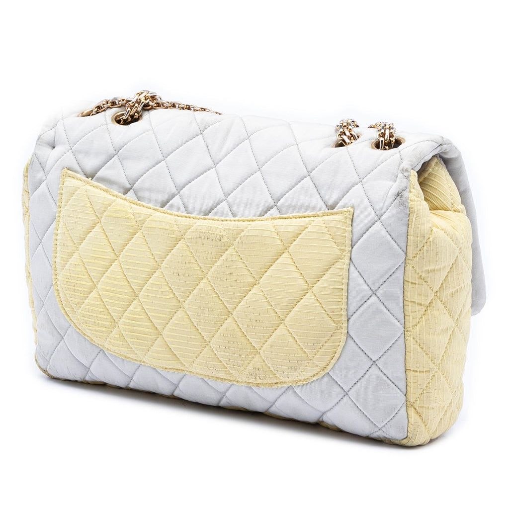 Chanel Tricolor Quilted Grosgrain Satin Reissue 2.55 Single Flap 227