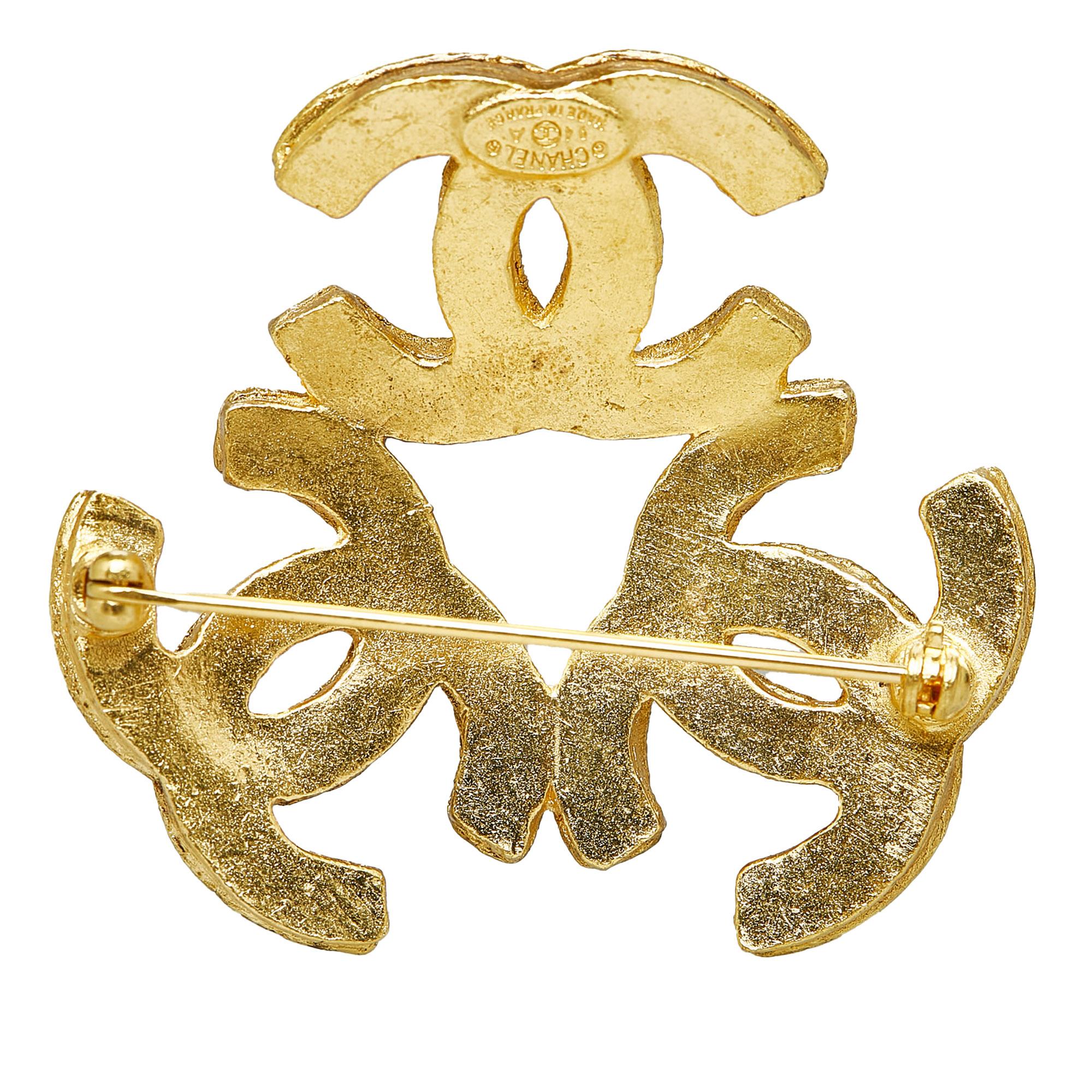 Chanel Triple CC Brooch (SHG-EvYBHU)