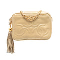 Chanel Triple CC Lambskin Tassel Chain Camera Bag