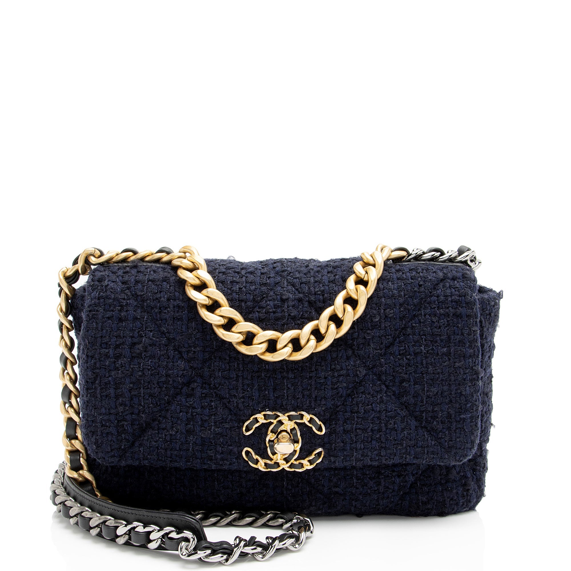 Chanel Tweed 19 Medium Flap Bag