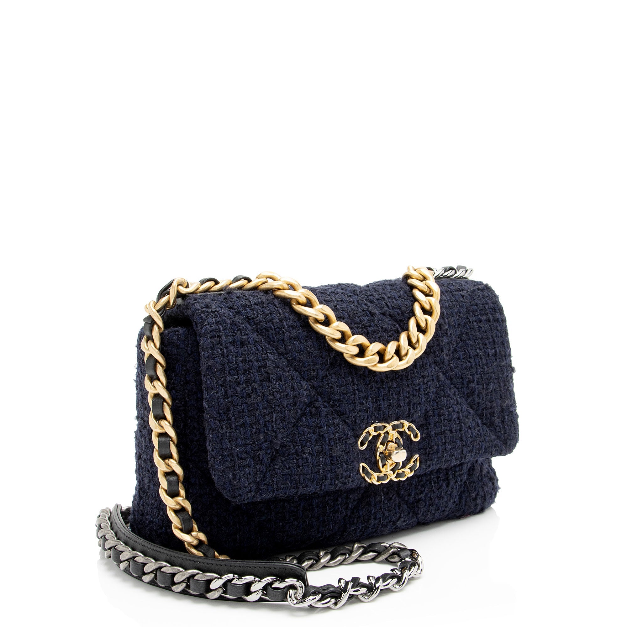 Chanel Tweed 19 Medium Flap Bag