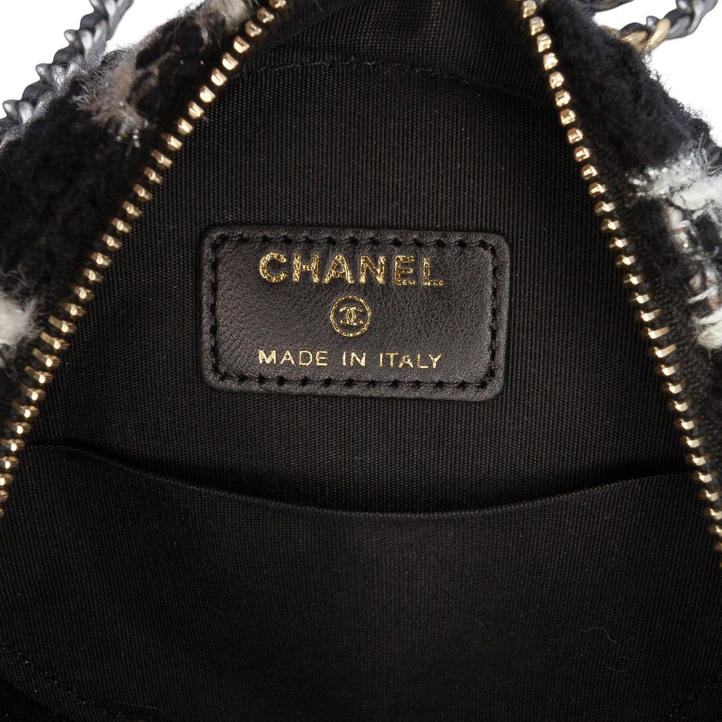Chanel Tweed 19 Round Clutch with Chain and Coin Purse