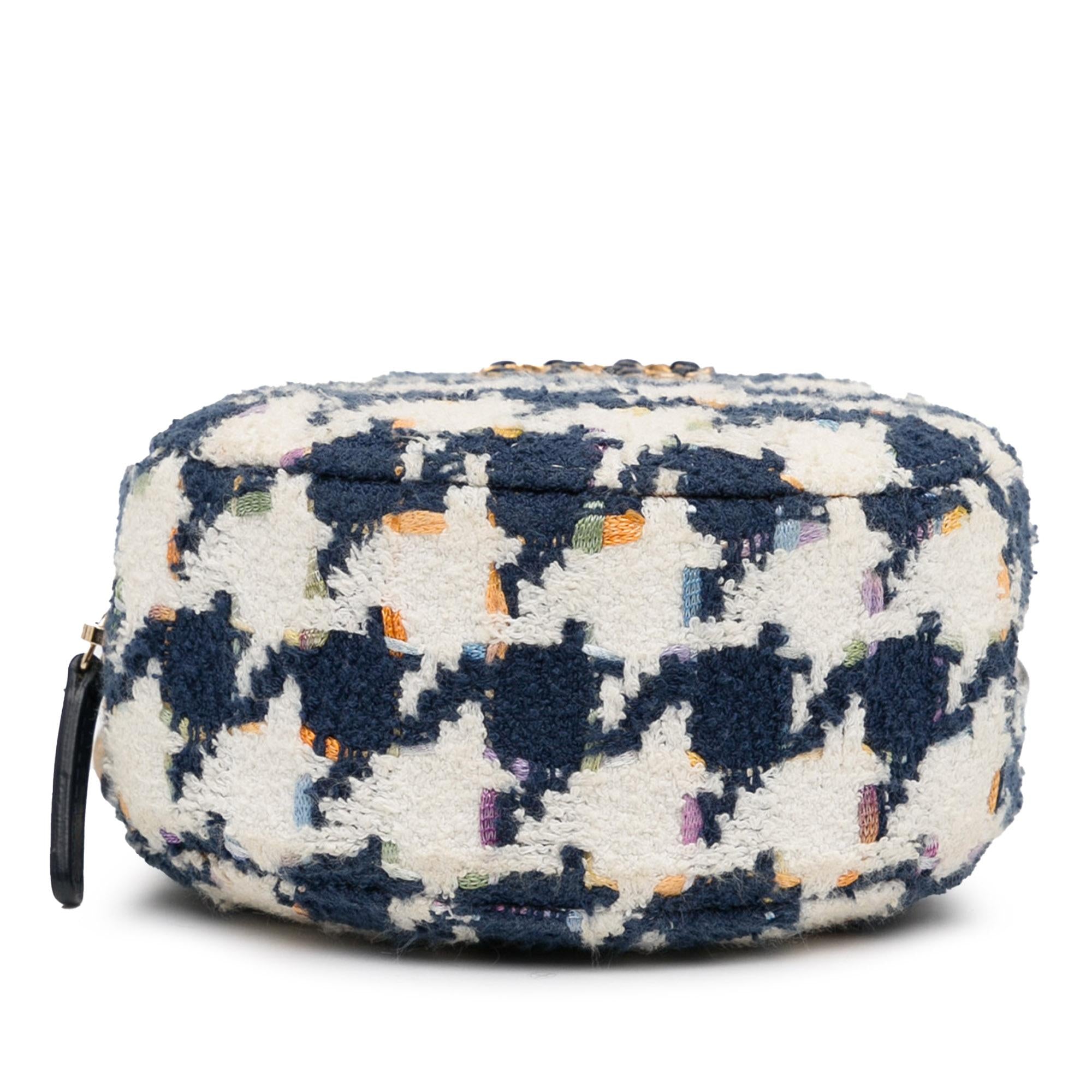 Chanel Tweed 19 Round Clutch with Chain