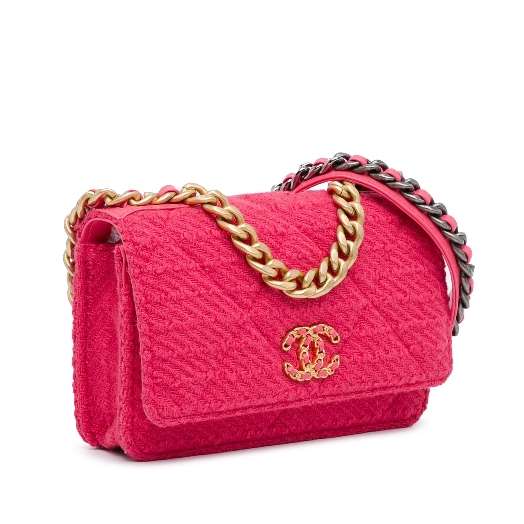 Chanel Tweed 19 Wallet On Chain (SHG-foUaPL)