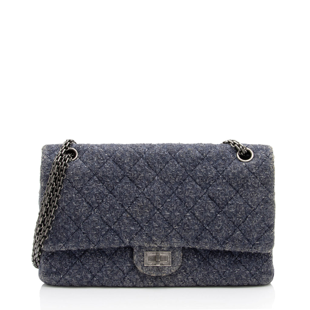 Chanel Tweed 2.55 Reissue 226 Double Flap Bag (SHF-QcHwBS)