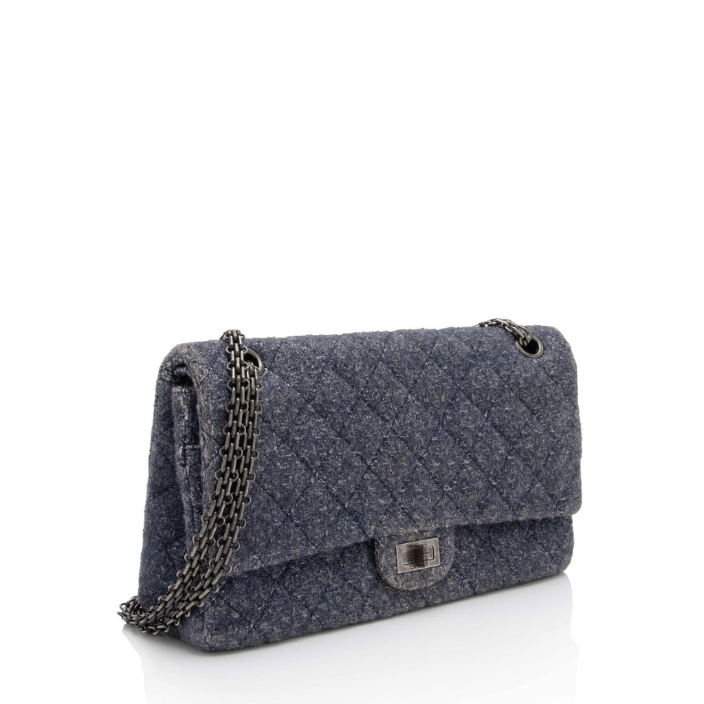 Chanel Tweed 2.55 Reissue 226 Double Flap Bag (SHF-QcHwBS)