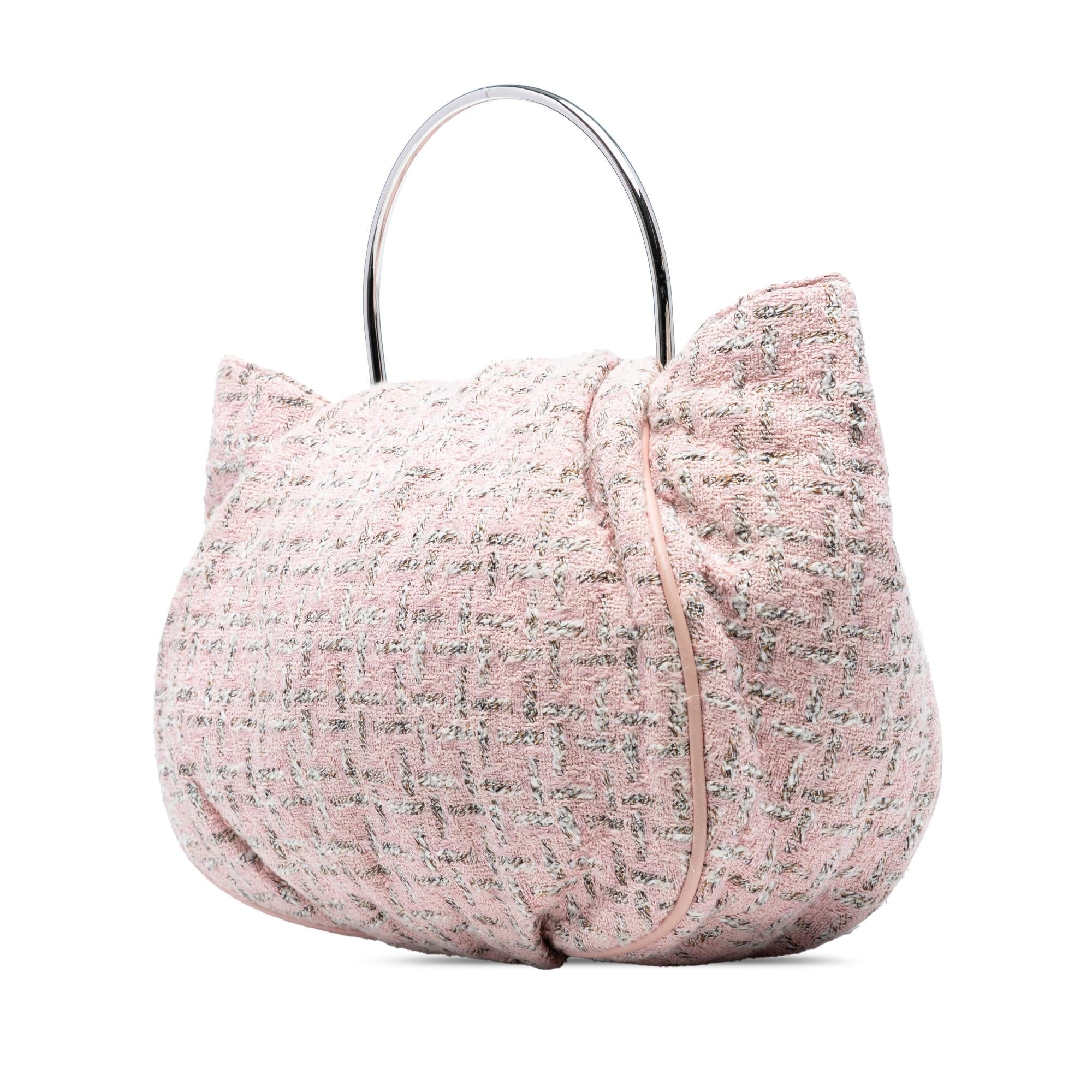 Chanel Tweed Boucle Knitting Top Handle Bag