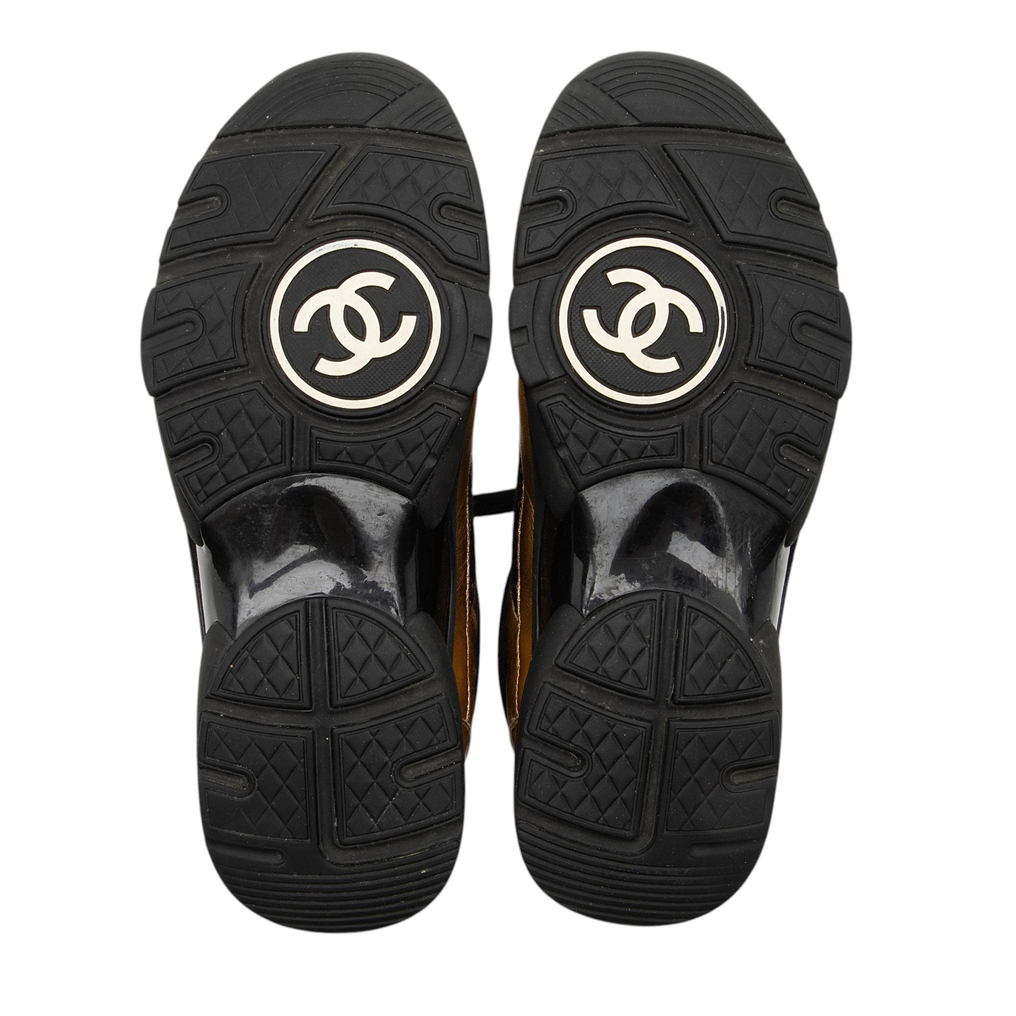 Chanel Tweed CC High Top Sneakers - Size 8.5 / 38.5