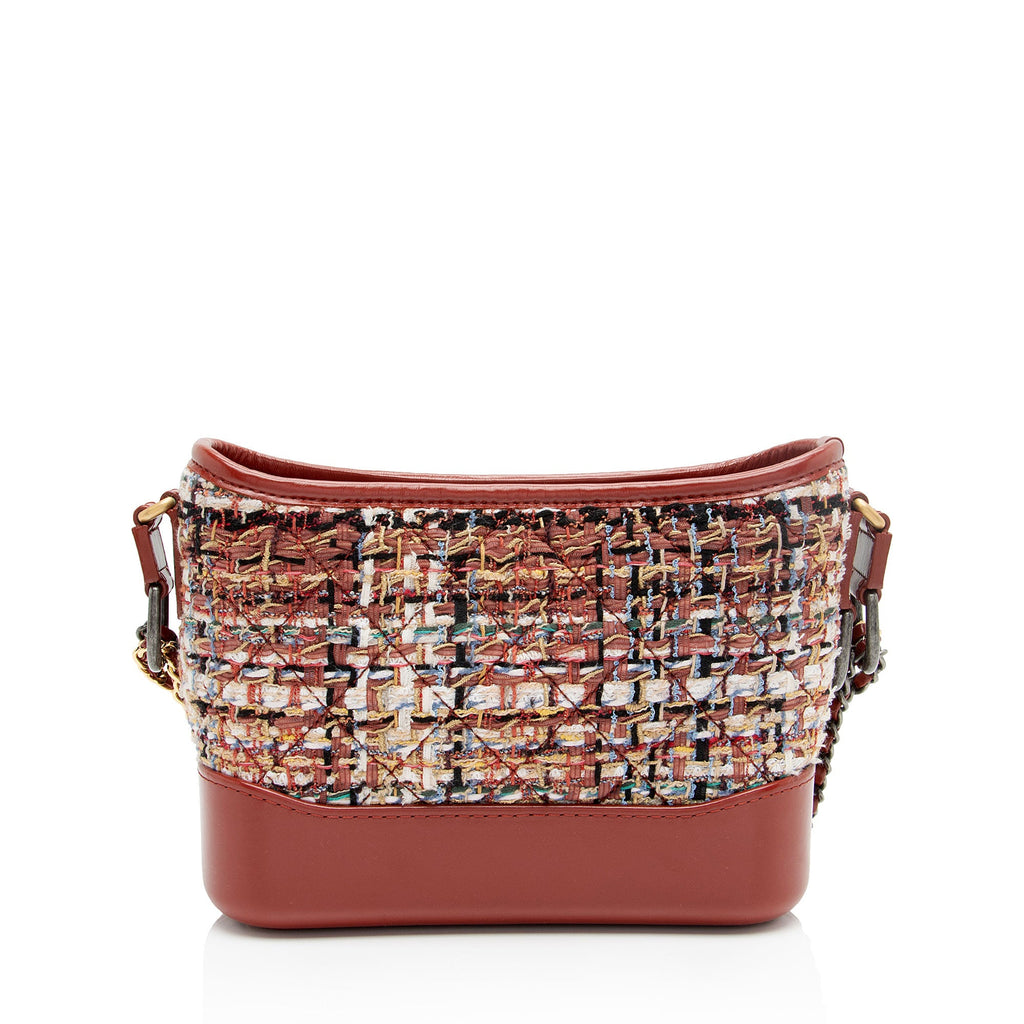 Chanel Tweed Calfskin Gabrielle Small Hobo (SHF-pLIovj)