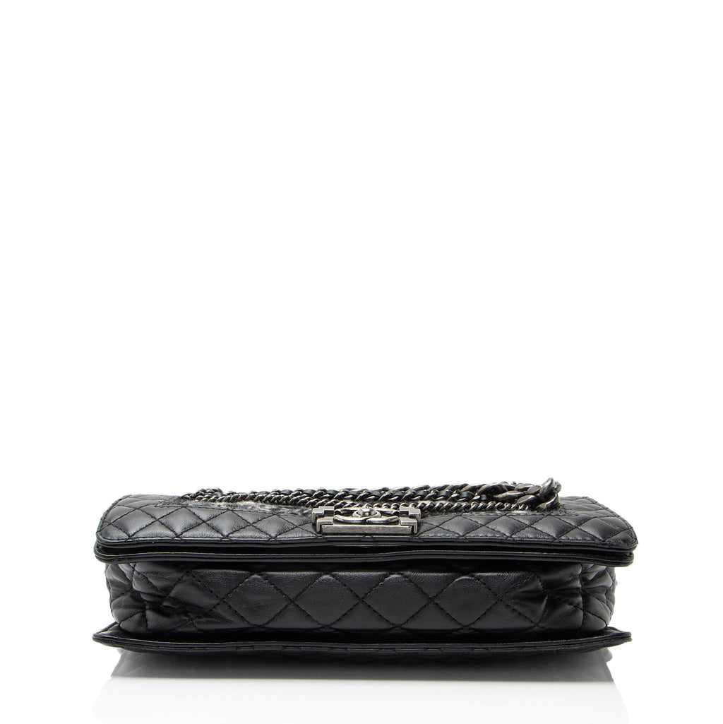 Chanel Tweed Calfskin Paris-Dallas Enchained Old Medium Boy Bag