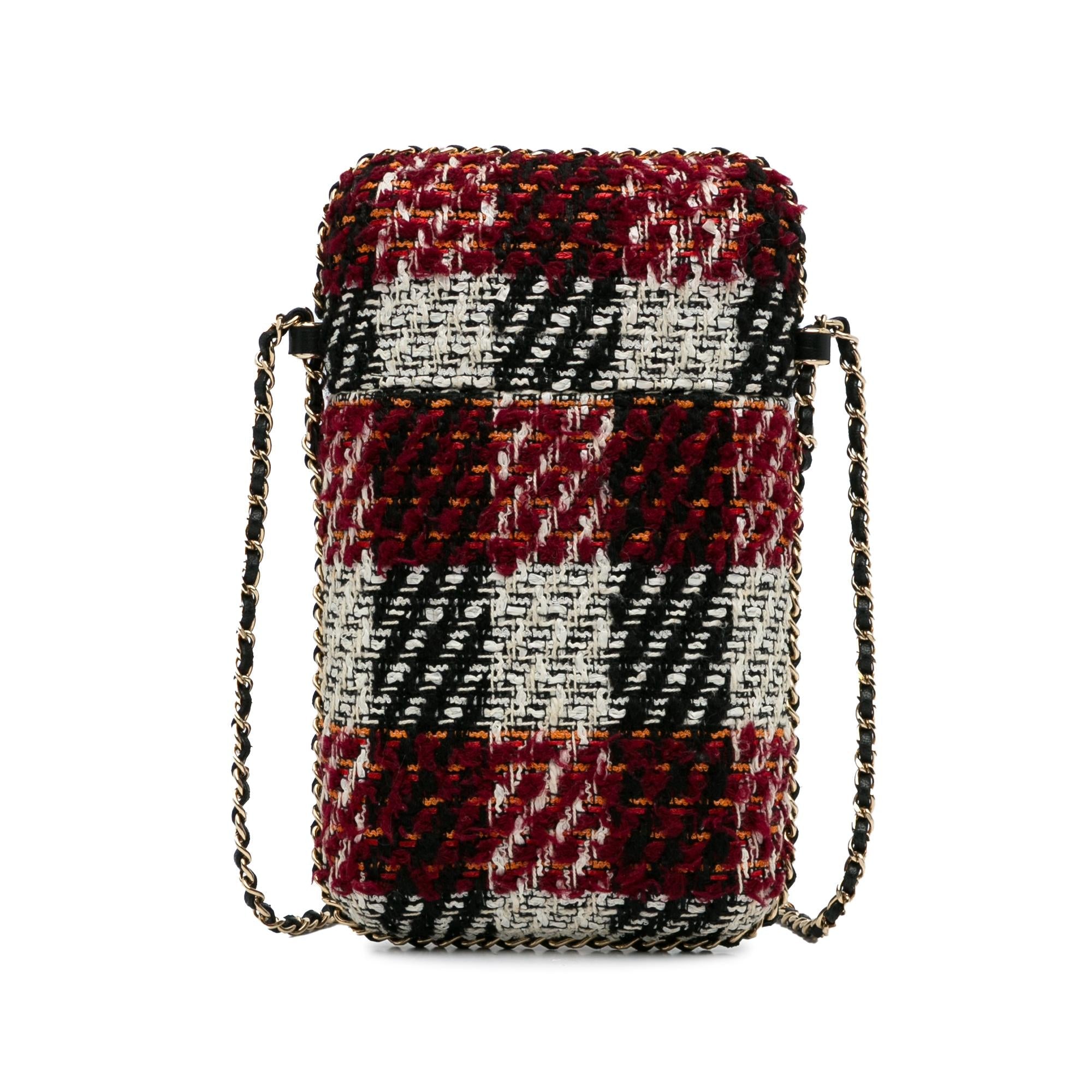 Chanel Tweed Chain Around Phone Holder (SHG-fNtDa5)