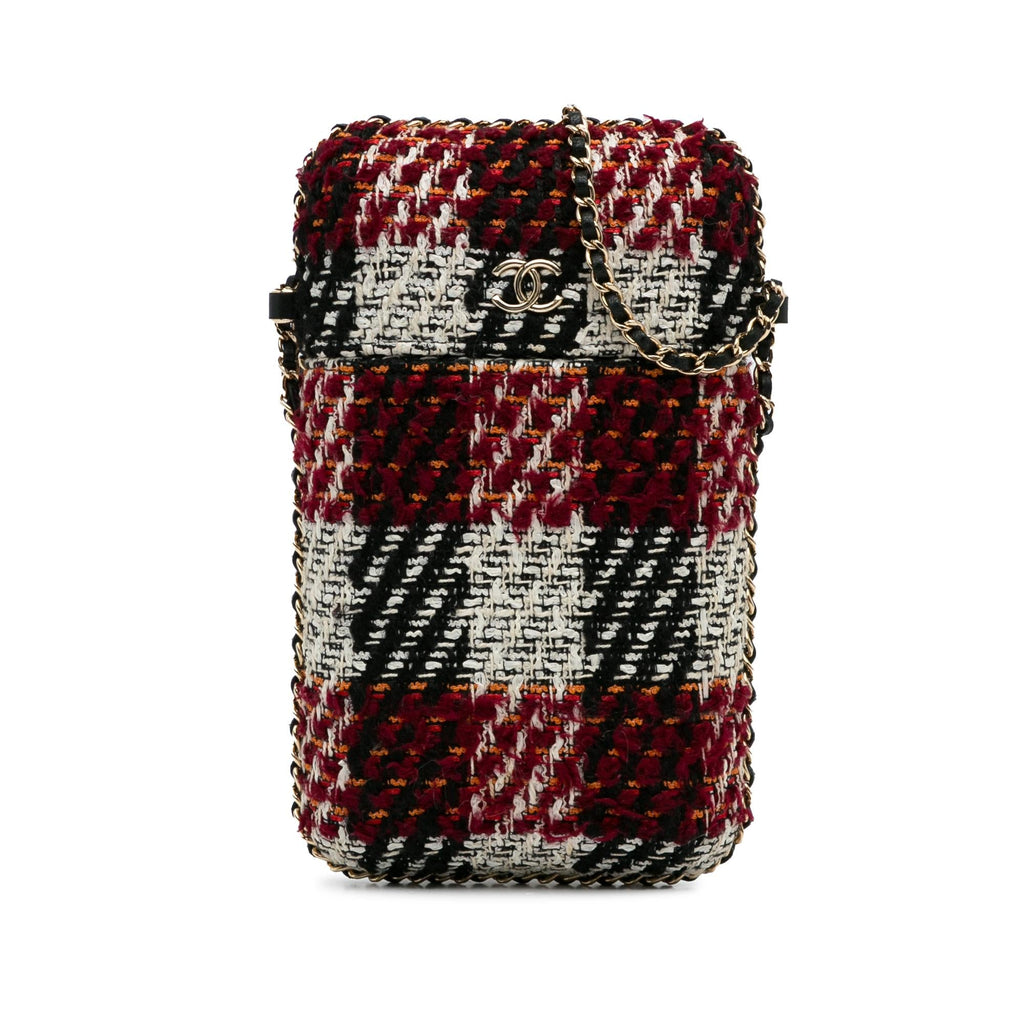 Chanel Tweed Chain Around Phone Holder (SHG-fNtDa5)