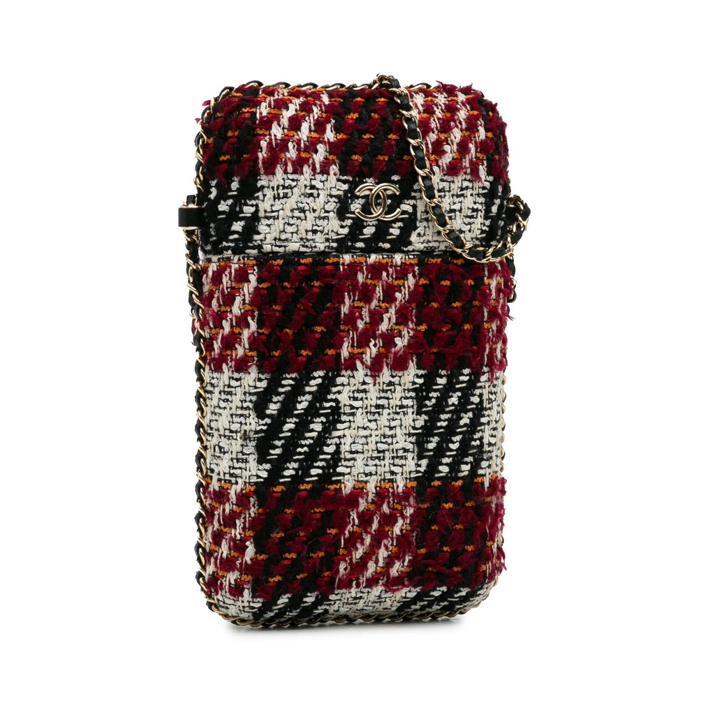 Chanel Tweed Chain Around Phone Holder (SHG-fNtDa5)