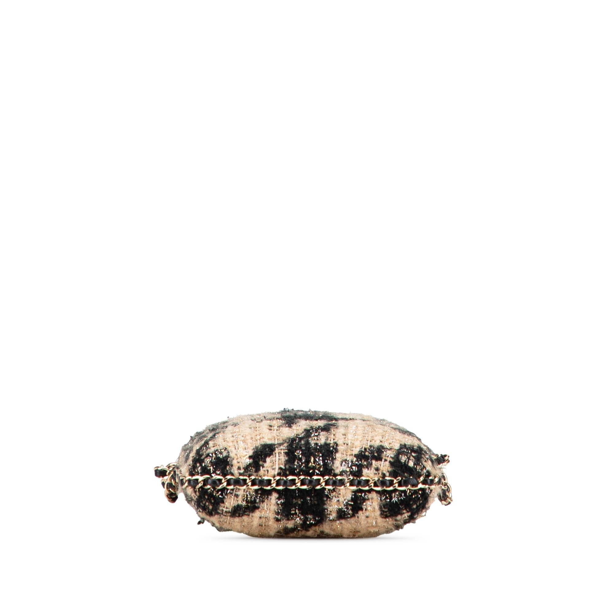 Chanel Tweed Chain Around Phone Holder