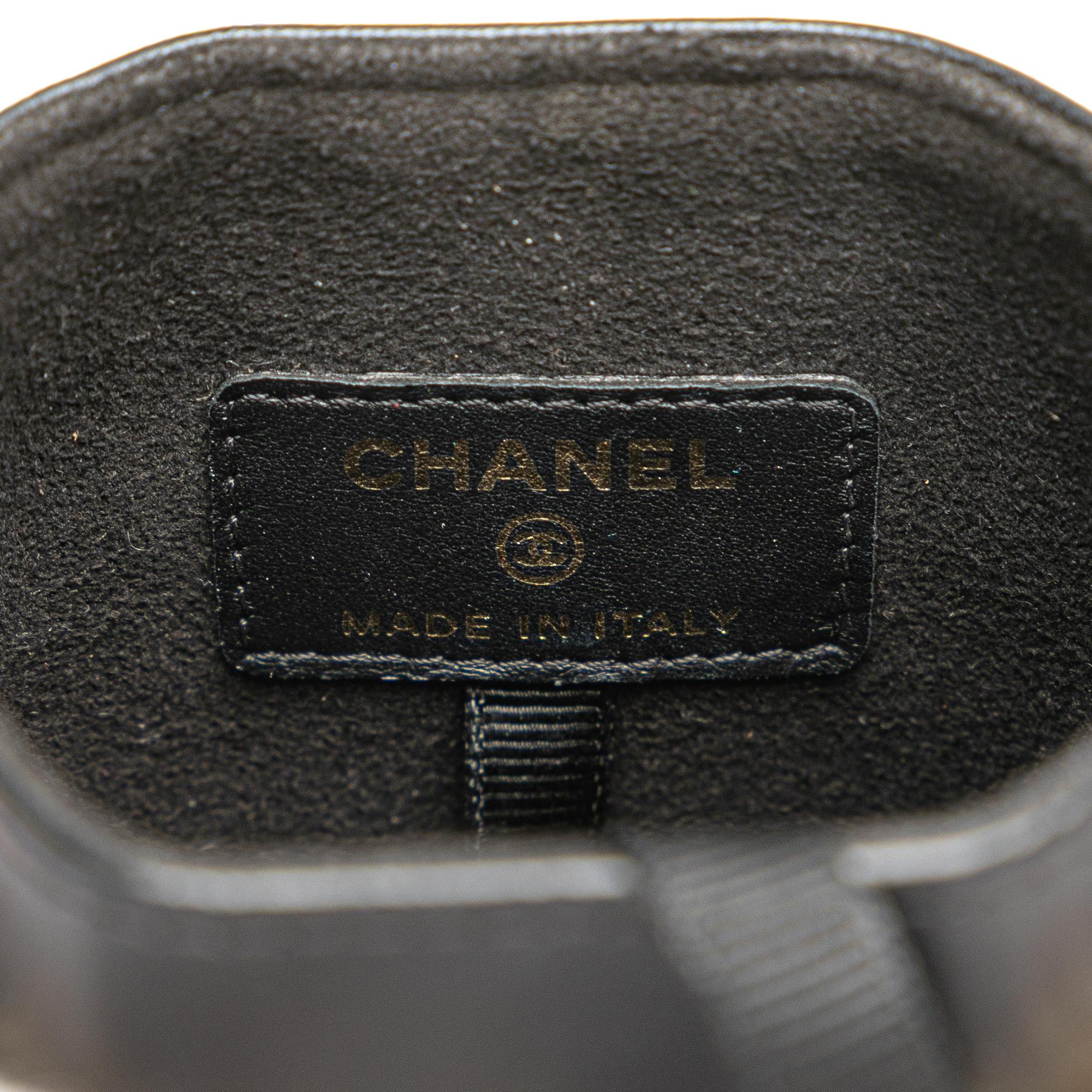 Chanel Tweed Chain Around Phone Holder