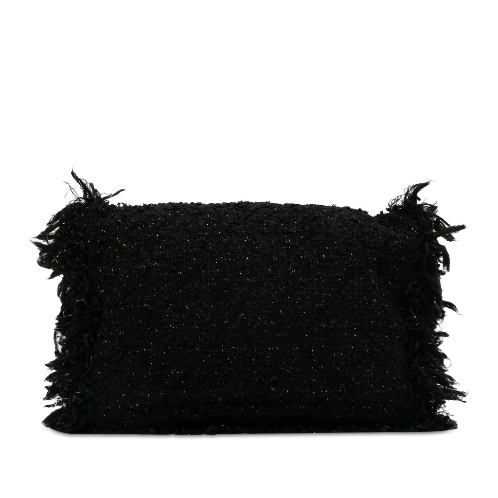 Chanel Tweed Fringe Paris Cosmopolite Clutch (SHG-ZGXyrX)
