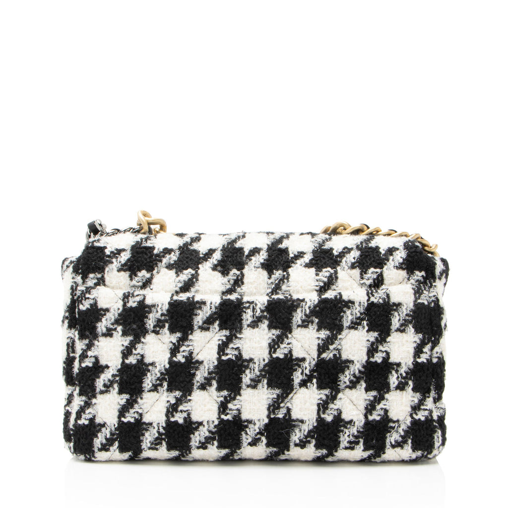 Chanel Tweed Houndstooth 19 Large Flap Shoulder Bag