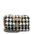 Chanel Tweed Houndstooth 19 Large Flap Shoulder Bag