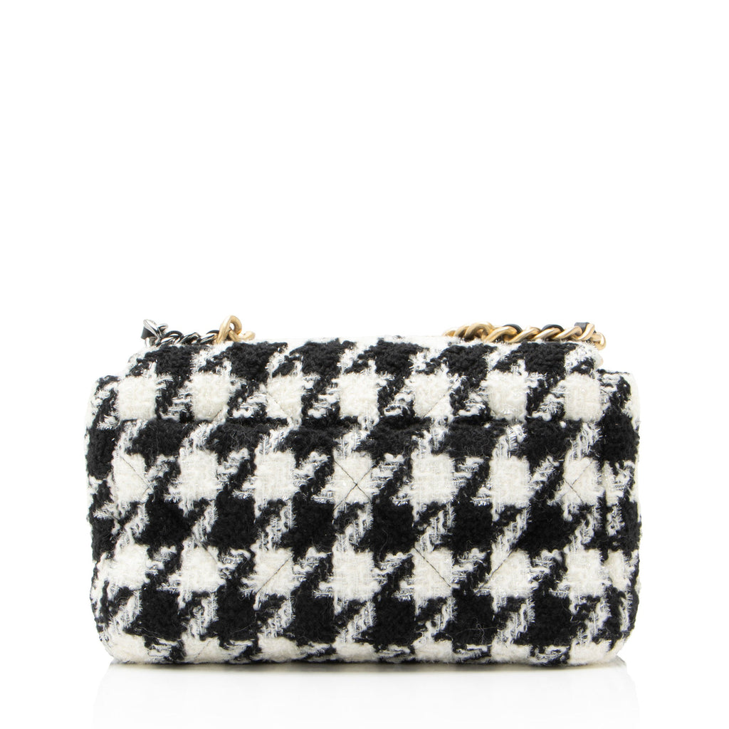 Chanel Tweed Houndstooth 19 Medium Flap Shoulder Bag