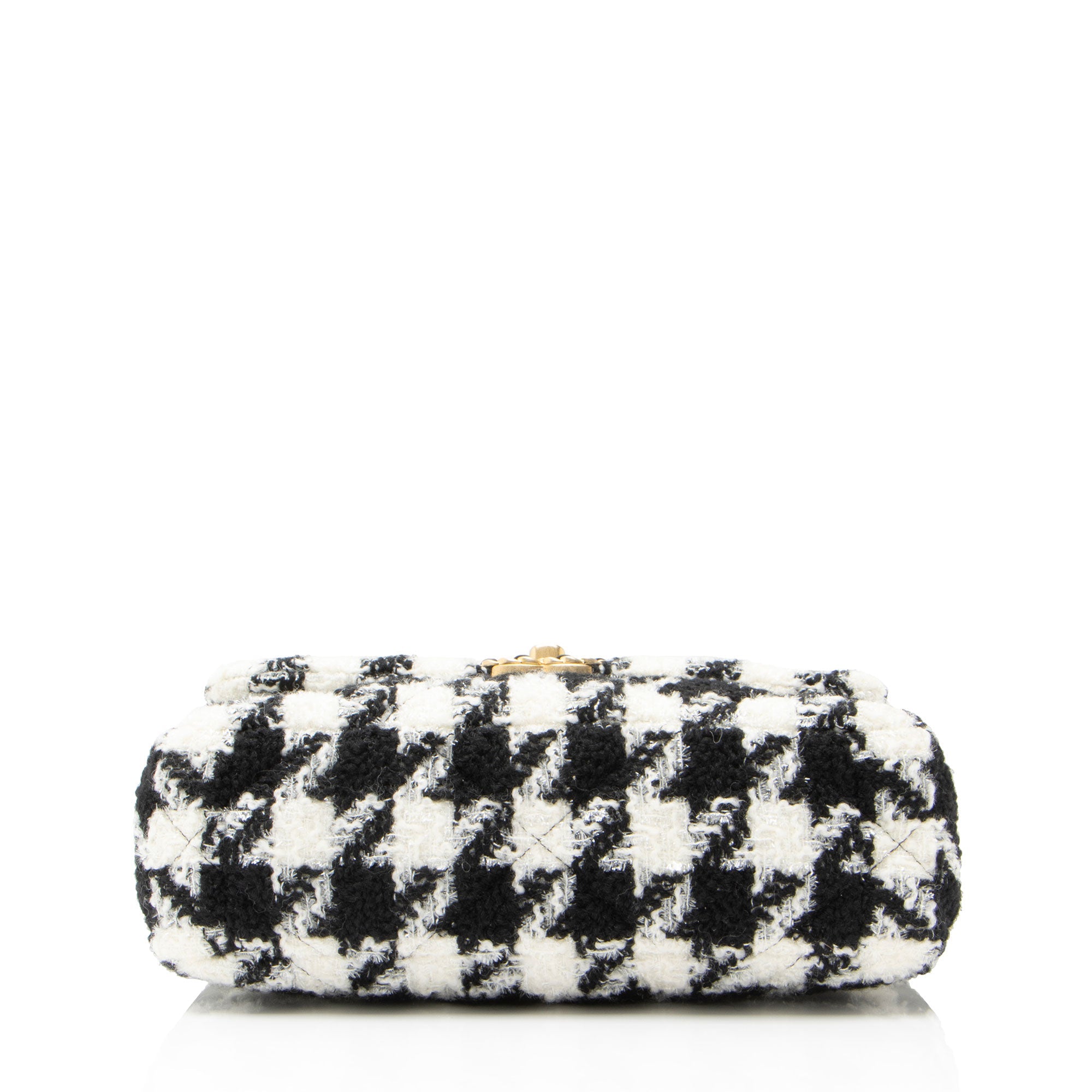 Chanel Tweed Houndstooth 19 Medium Flap Shoulder Bag