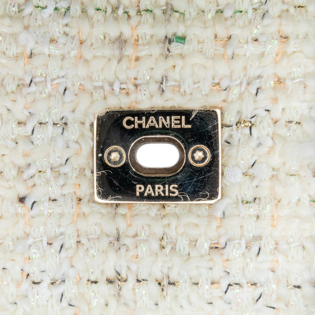 Chanel Tweed Knock on Wood Satchel (SHG-DWJ6lD)