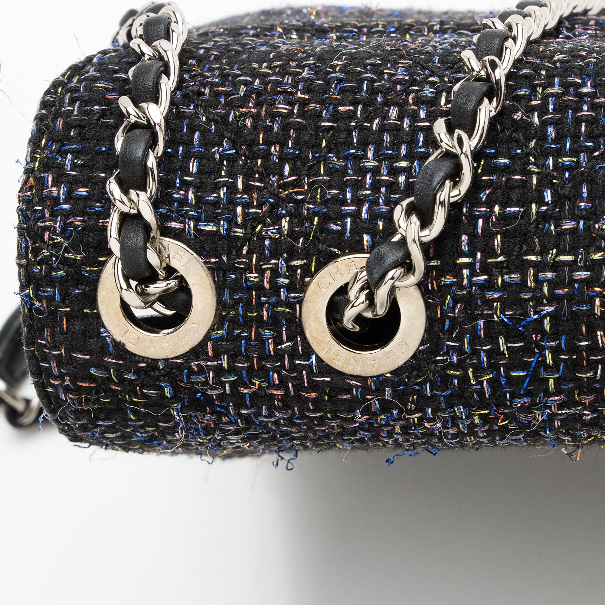 Chanel Tweed Lambskin Beauty Lock Flap Bag