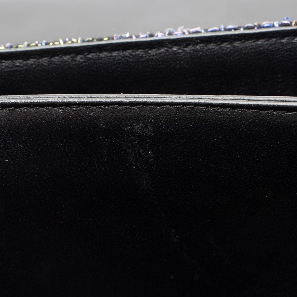 Chanel Tweed Lambskin Beauty Lock Flap Bag