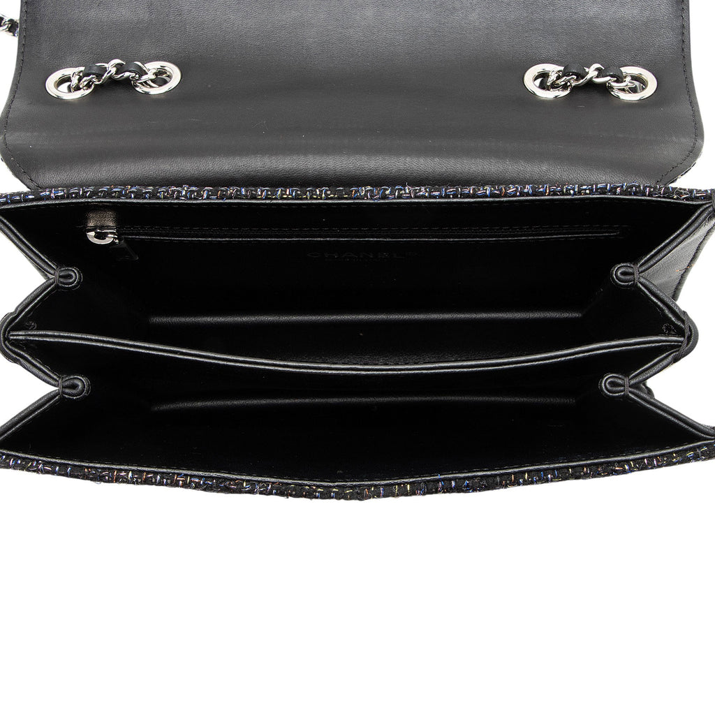 Chanel Tweed Lambskin Beauty Lock Flap Bag