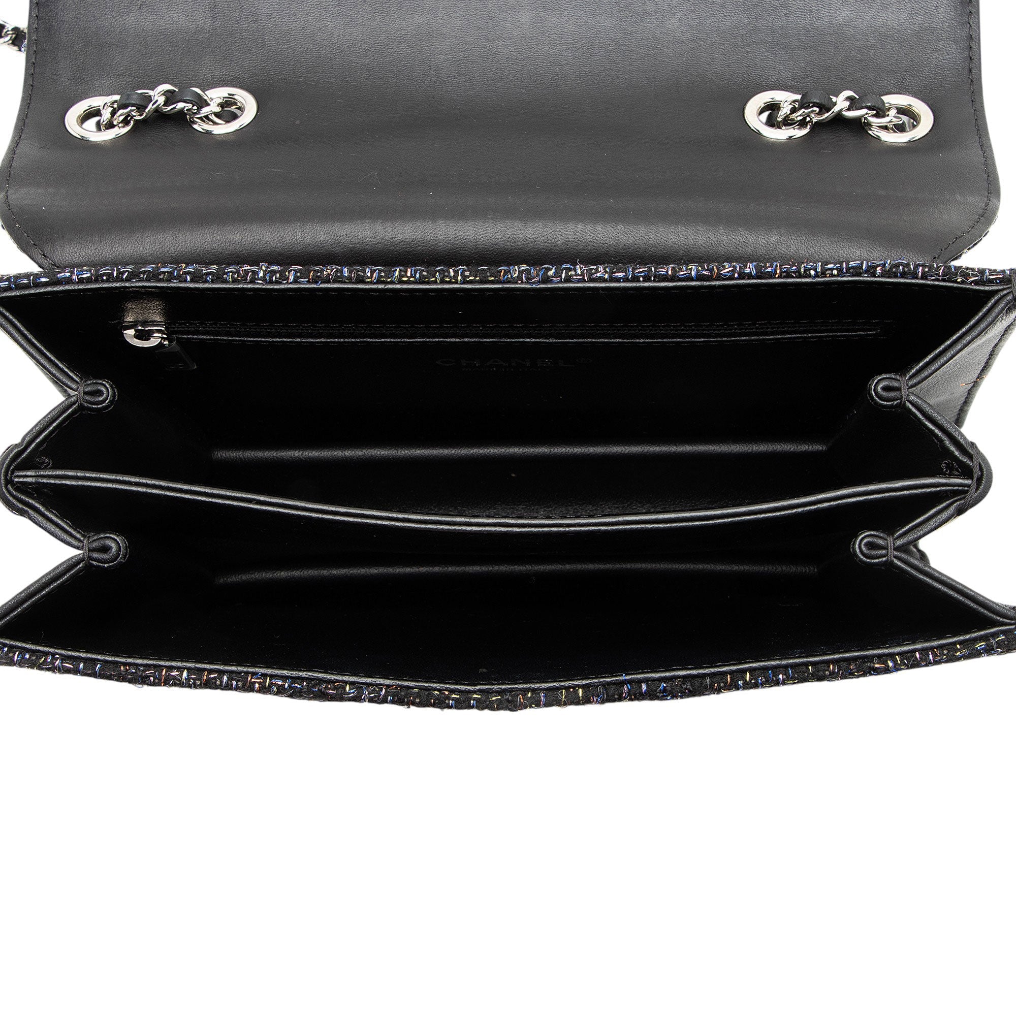 Chanel Tweed Lambskin Beauty Lock Flap Bag