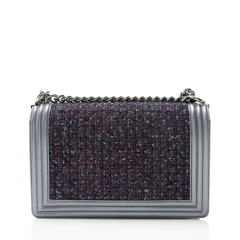 Chanel Tweed New Medium Boy Bag