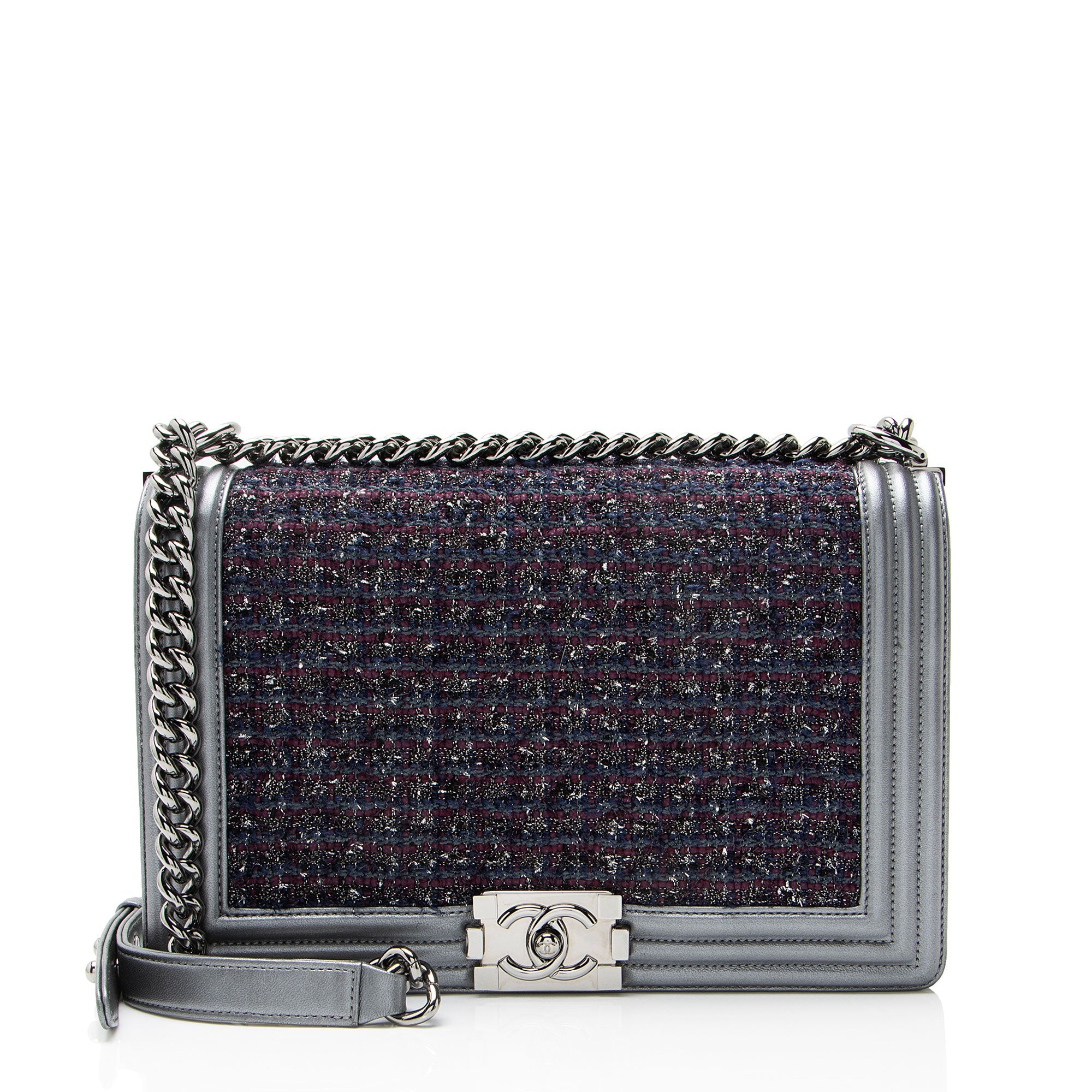 Chanel Tweed New Medium Boy Bag