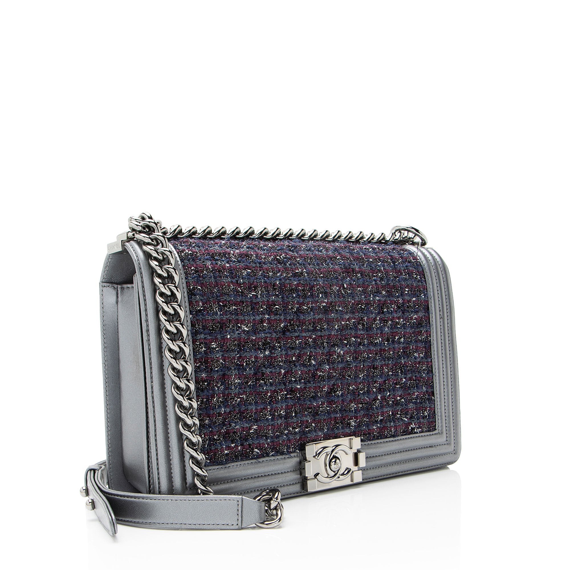 Chanel Tweed New Medium Boy Bag