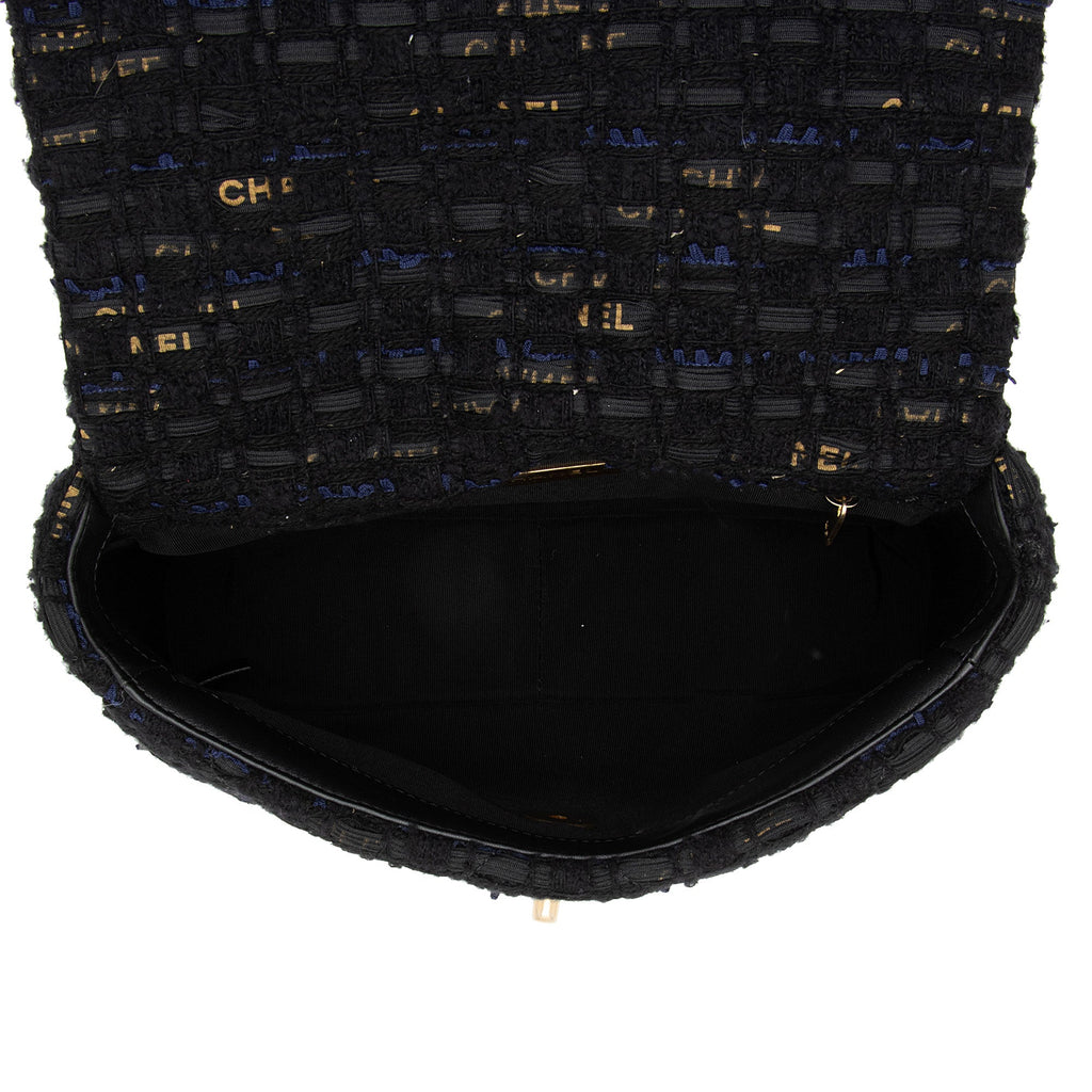 Chanel Tweed Ribbon 19 Medium Flap Shoulder Bag (SHF-xjNEFu)
