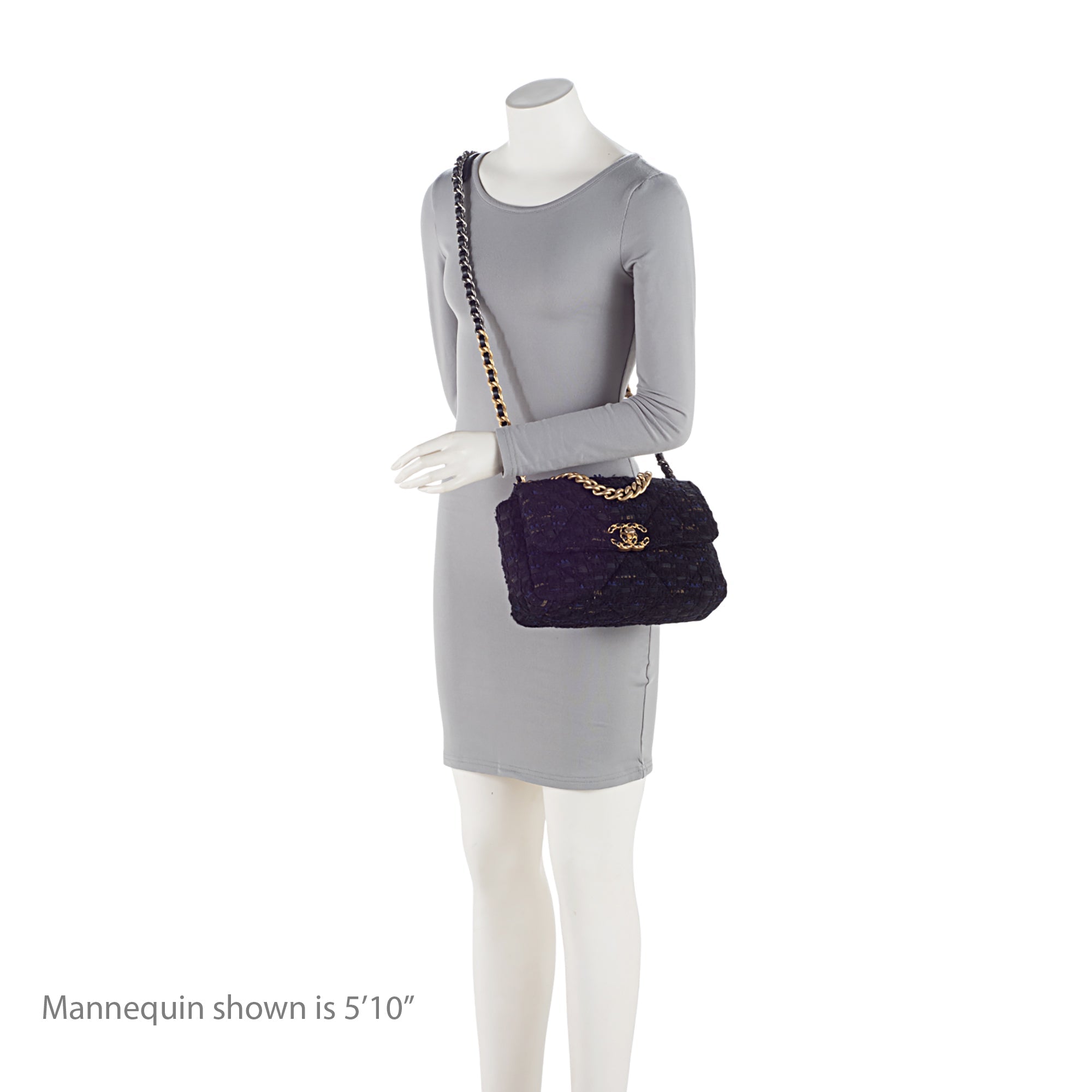 Chanel Tweed Ribbon 19 Medium Flap Shoulder Bag (SHF-xjNEFu)