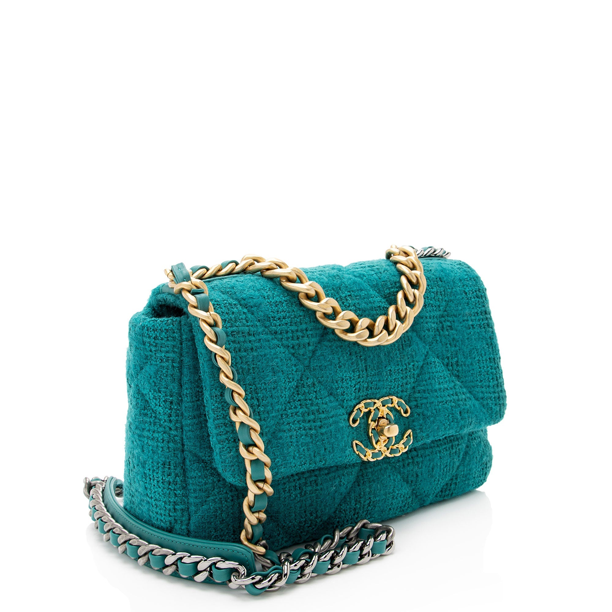 Chanel Tweed 19 Medium Flap Shoulder Bag