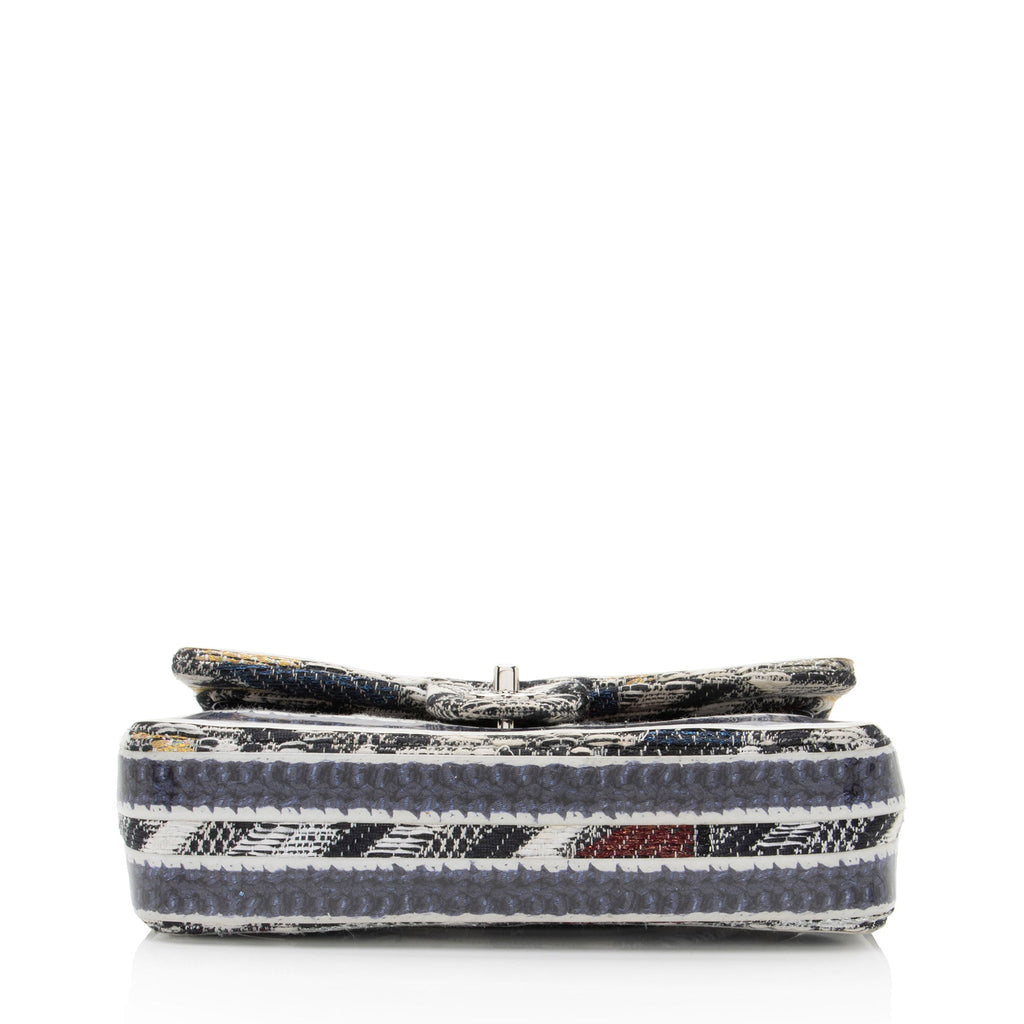 Chanel Tweed Silicone Medium Double Flap Bag