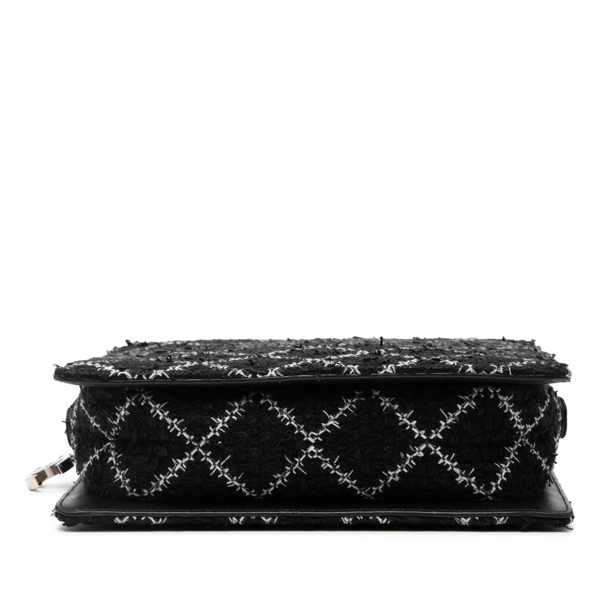 Chanel Tweed and Resin Zipped Chain Shopping Bag