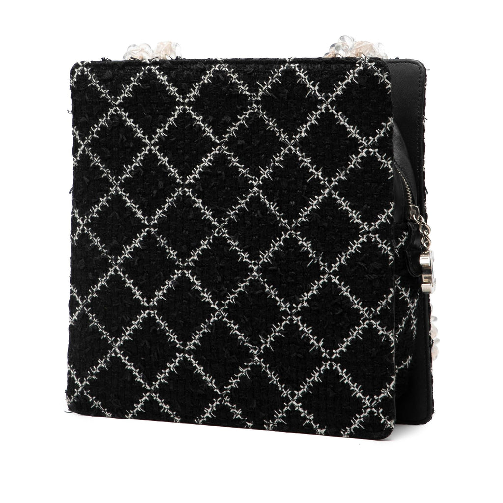 Chanel Tweed and Resin Zipped Chain Shopping Bag
