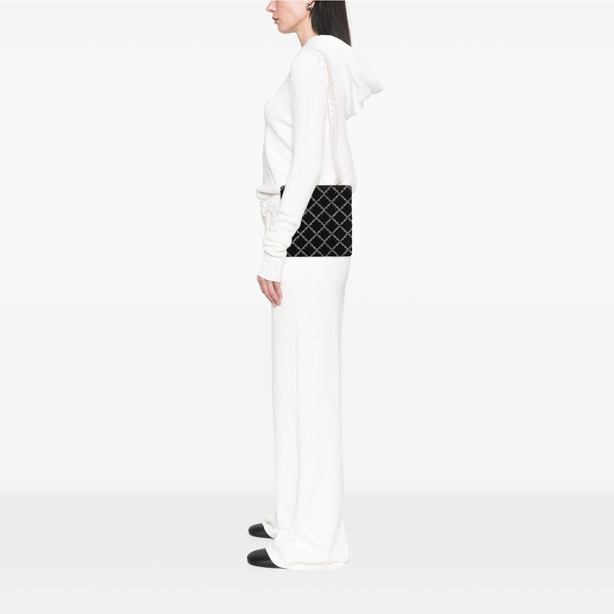 Chanel Tweed and Resin Zipped Chain Shopping Bag