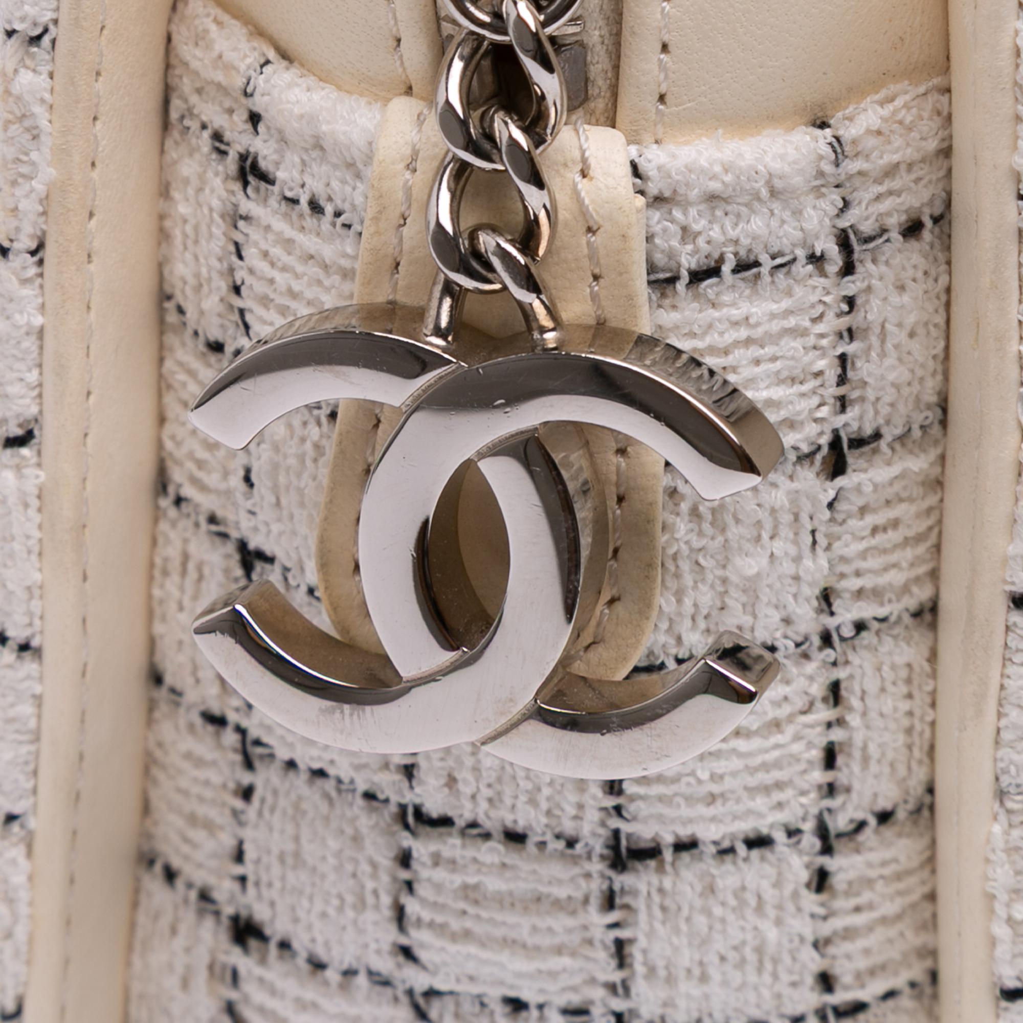 Chanel Tweed and Resin Zipped Shopping Bag