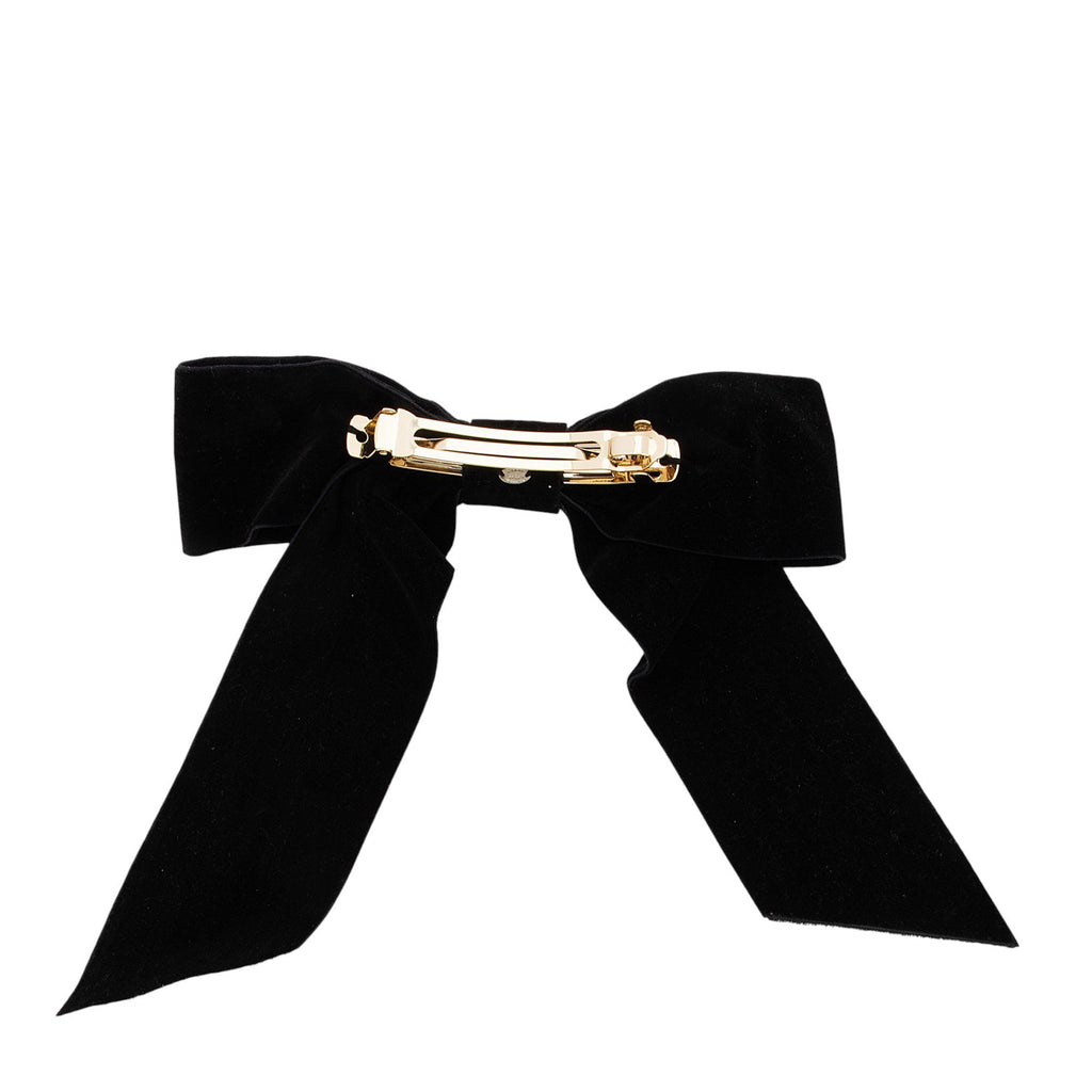 Chanel Velvet Bow Hair Clip