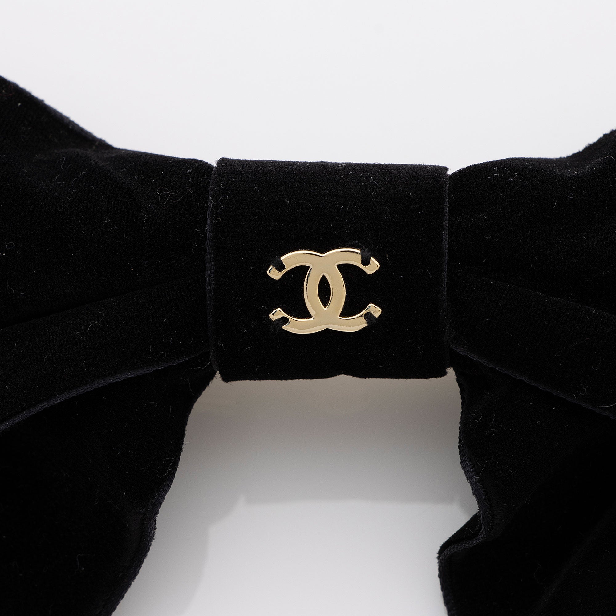 Chanel Velvet Bow Hair Clip
