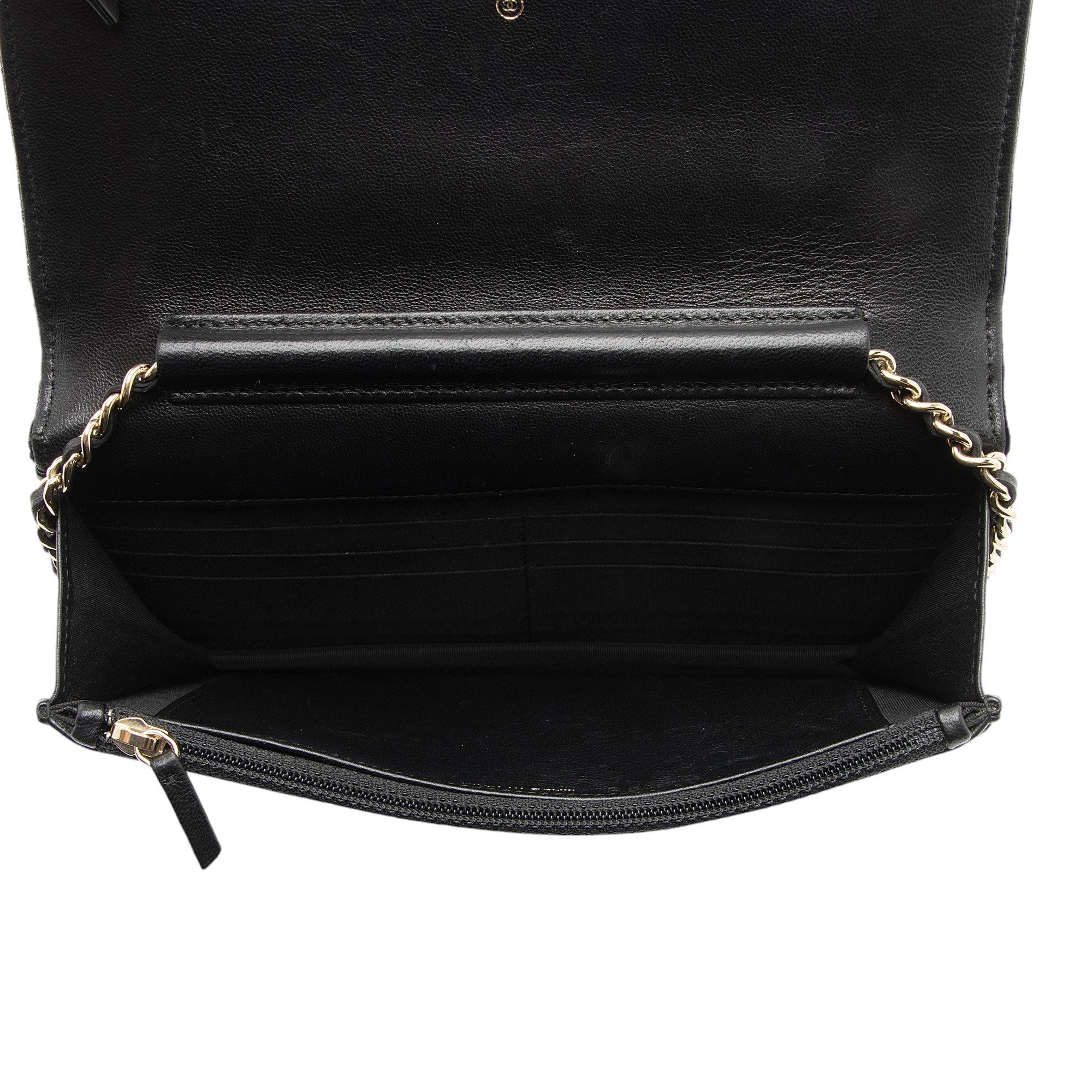 Chanel Velvet Pearl Embellished Wallet on Chain (SHF-aGIZaD)